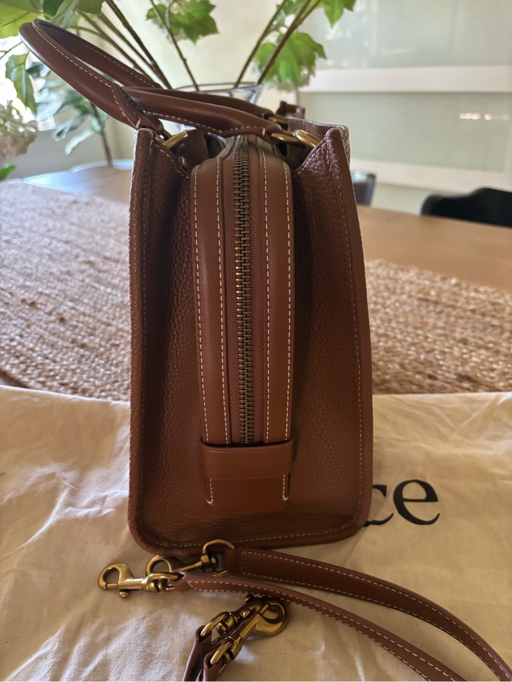 QUINCE Italian Leather Medium Convertible bag - Picture 10 of 13